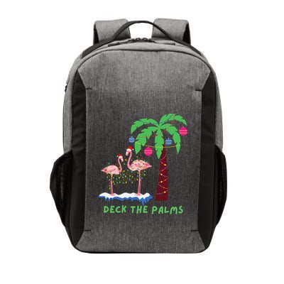 Deck The Palms Christmas Flamingos Cool Gift Vector Backpack