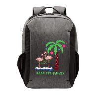 Deck The Palms Christmas Flamingos Cool Gift Vector Backpack