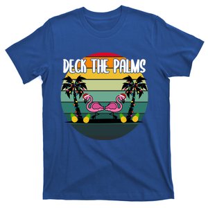 Deck The Palms Flamingo Gift Tropical Merry Christmas Gift T-Shirt