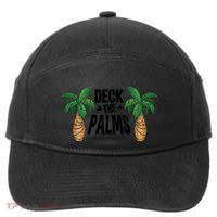 Deck The Palms Christmas Palm Tree Xmas Tropical Hawaii Gift 7-Panel Snapback Hat