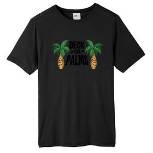 Deck The Palms Christmas Palm Tree Xmas Tropical Hawaii Gift Tall Fusion ChromaSoft Performance T-Shirt