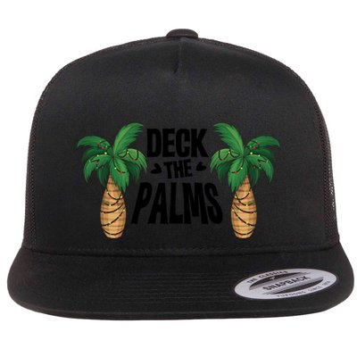 Deck The Palms Christmas Palm Tree Xmas Tropical Hawaii Gift Flatbill Hat