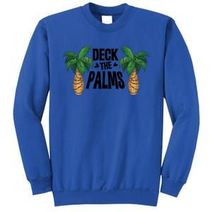 Deck The Palms Christmas Palm Tree Xmas Tropical Hawaii Gift Sweatshirt