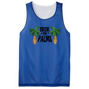 Deck The Palms Christmas Palm Tree Xmas Tropical Hawaii Gift Mesh Reversible Basketball Jersey Tank