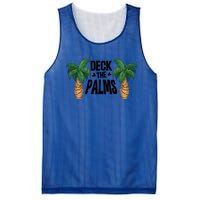 Deck The Palms Christmas Palm Tree Xmas Tropical Hawaii Gift Mesh Reversible Basketball Jersey Tank