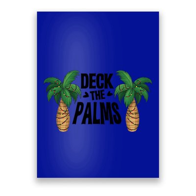 Deck The Palms Christmas Palm Tree Xmas Tropical Hawaii Gift Poster