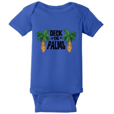 Deck The Palms Christmas Palm Tree Xmas Tropical Hawaii Gift Baby Bodysuit