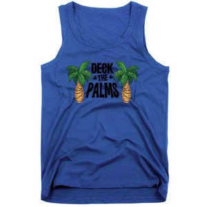 Deck The Palms Christmas Palm Tree Xmas Tropical Hawaii Gift Tank Top