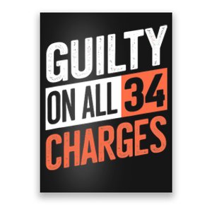 Donald Trump President 45 Guilty On All 34 Counts Charges Poster