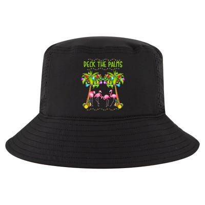 Deck The Palms Merry Flamingo Christmas Cool Comfort Performance Bucket Hat