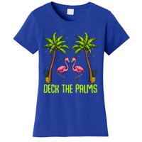 Deck The Palms Flamingo Christmas Tree Animal Bird Lover Gift Women's T-Shirt