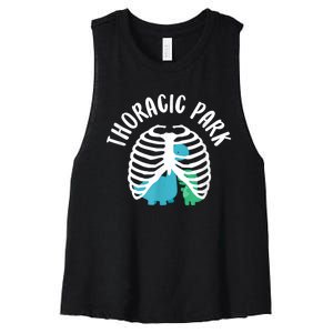 Dinosaur Thoracic Park Nursing Student Women's Racerback Cropped Tank