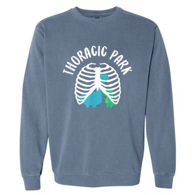 Dinosaur Thoracic Park Nursing Student Garment-Dyed Sweatshirt