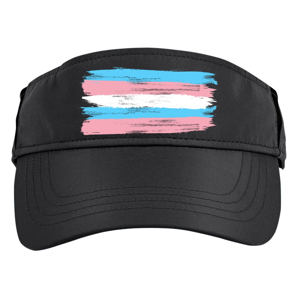 Distressed Transgender Pride Flag Adult Drive Performance Visor