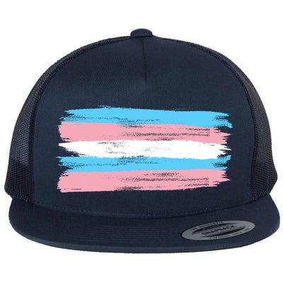 Distressed Transgender Pride Flag Flatbill Hat