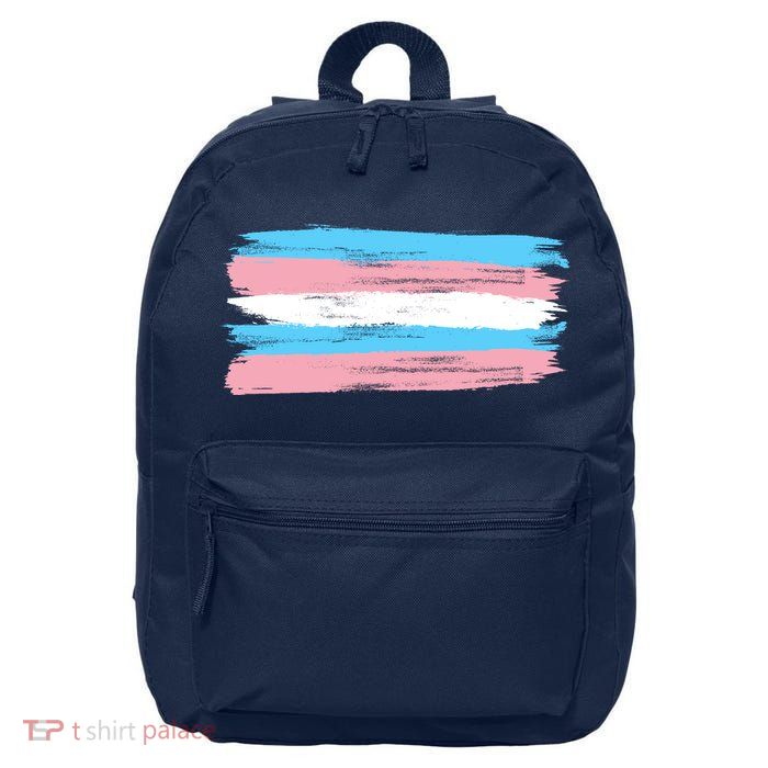 Distressed Transgender Pride Flag 16 in Basic Backpack