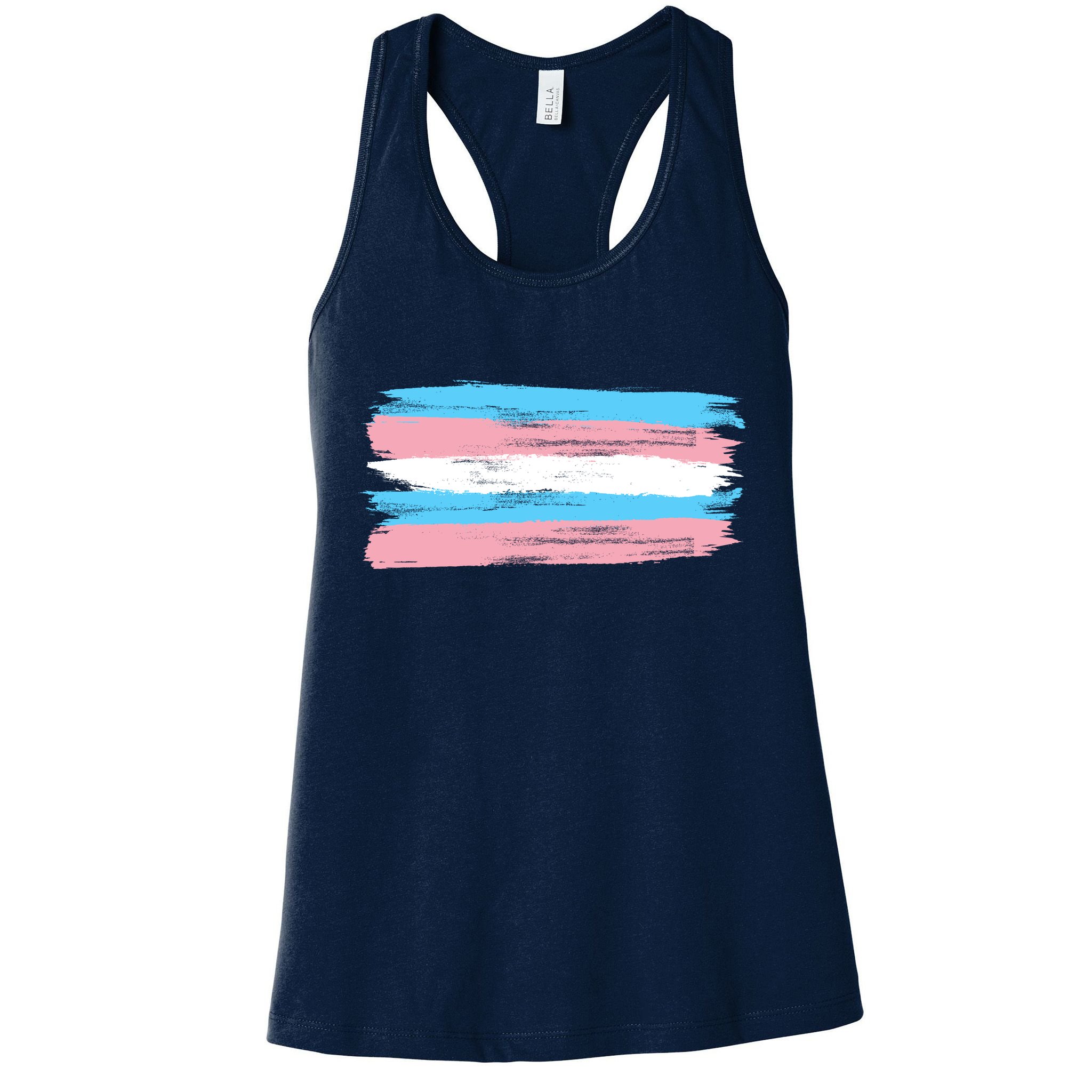 Distressed Transgender Pride Flag Womens Tank Top