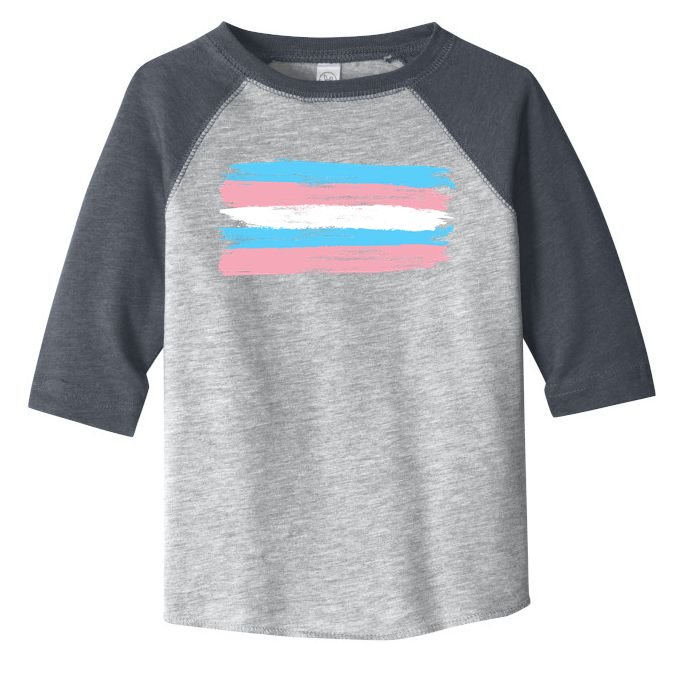 Distressed Transgender Pride Flag Toddler Fine Jersey T-Shirt