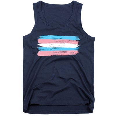 Distressed Transgender Pride Flag Tank Top