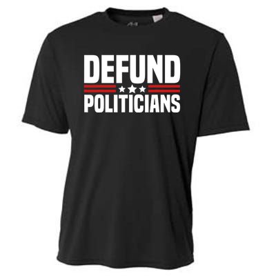 Defund The Politicians Patriotically Politics Libertarian Cooling Performance Crew T-Shirt