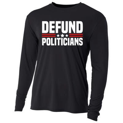 Defund The Politicians Patriotically Politics Libertarian Cooling Performance Long Sleeve Crew