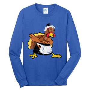 Dabbing Turkey Pilgrim Funny Thanksgiving Gift Gift Tall Long Sleeve T-Shirt