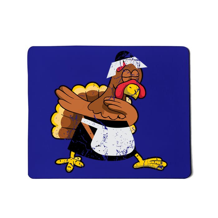 Dabbing Turkey Pilgrim Funny Thanksgiving Gift Gift Mousepad