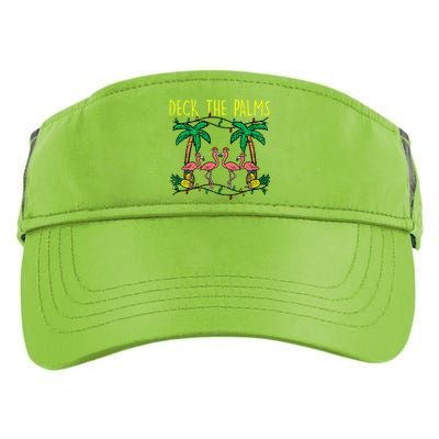 Deck The Palms Flamingo Funny Xmas Tropical Christmas Cool Gift Adult Drive Performance Visor