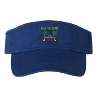 Deck The Palms Flamingo Funny Xmas Tropical Christmas Cool Gift Valucap Bio-Washed Visor