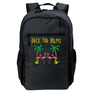 Deck The Palms Flamingo Funny Xmas Tropical Christmas Cool Gift Daily Commute Backpack