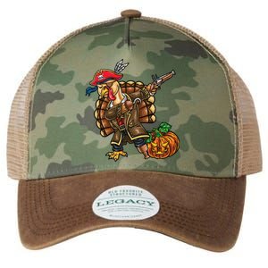 Dabbing Turkey Pirate Pumpkin Thanksgiving Gift Legacy Tie Dye Trucker Hat