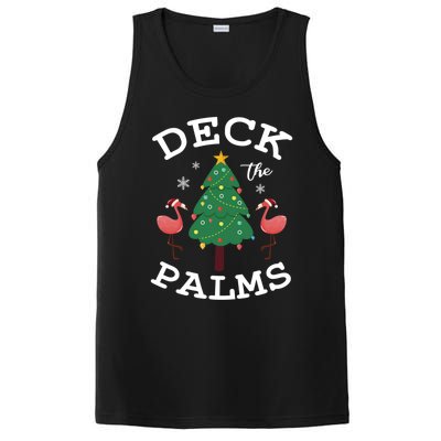 Deck The Palms Flamingo Lover Christmas Holiday Season Gift PosiCharge Competitor Tank