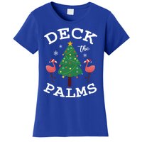 Deck The Palms Flamingo Lover Christmas Holiday Season Gift Women's T-Shirt