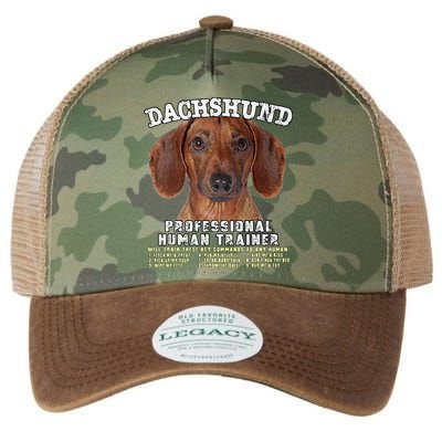 Dachshund Tan Professional Human Trainer Cute Dog Legacy Tie Dye Trucker Hat