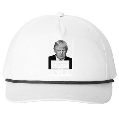 Donald Trump Police Mugshot Photo Not Guilty 4547 President  Snapback Five-Panel Rope Hat