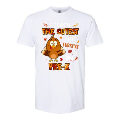 Dabbing Turkey PreK Teacher Thanksgiving Pajamas Cute Gift Softstyle® CVC T-Shirt