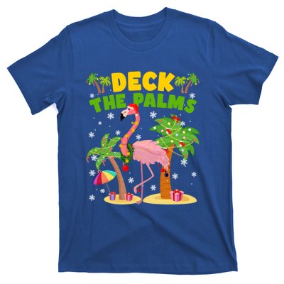 Deck The Palms Flamingo Mele Kalikimaka Hawaiian Christmas Cute Gift T-Shirt