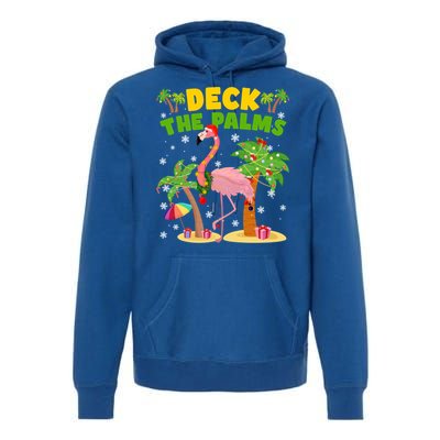 Deck The Palms Flamingo Mele Kalikimaka Hawaiian Christmas Cute Gift Premium Hoodie