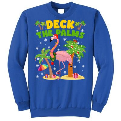 Deck The Palms Flamingo Mele Kalikimaka Hawaiian Christmas Cute Gift Tall Sweatshirt