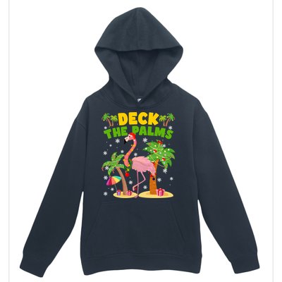 Deck The Palms Flamingo Mele Kalikimaka Hawaiian Christmas Cute Gift Urban Pullover Hoodie