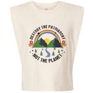 Destroy The Patriarchy Not The Planet Smash Patriarchy Garment-Dyed Women's Muscle Tee