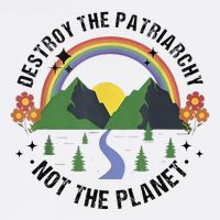 Destroy The Patriarchy Not The Planet Smash Patriarchy Garment-Dyed Sweatshirt
