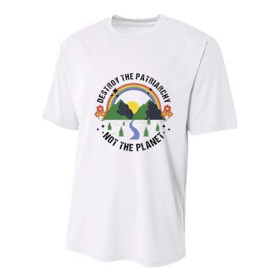 Destroy The Patriarchy Not The Planet Smash Patriarchy Youth Performance Sprint T-Shirt