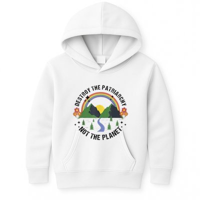 Destroy The Patriarchy Not The Planet Smash Patriarchy Kids Hoodie