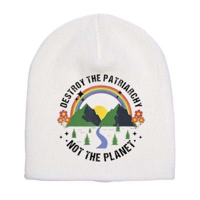 Destroy The Patriarchy Not The Planet Smash Patriarchy Short Acrylic Beanie