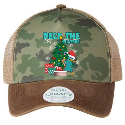 Deck The Platypus Xmas Perry Christmas Legacy Tie Dye Trucker Hat