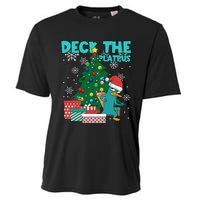 Deck The Platypus Xmas Perry Christmas Cooling Performance Crew T-Shirt