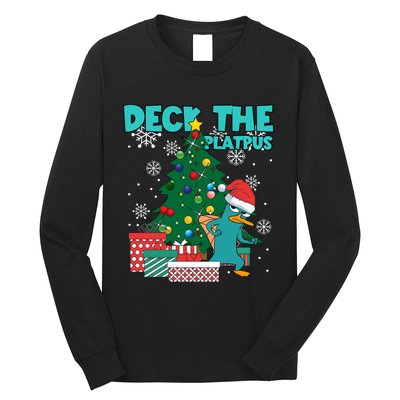 Deck The Platypus Xmas Perry Christmas Long Sleeve Shirt