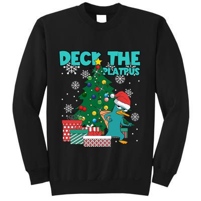 Deck The Platypus Xmas Perry Christmas Sweatshirt