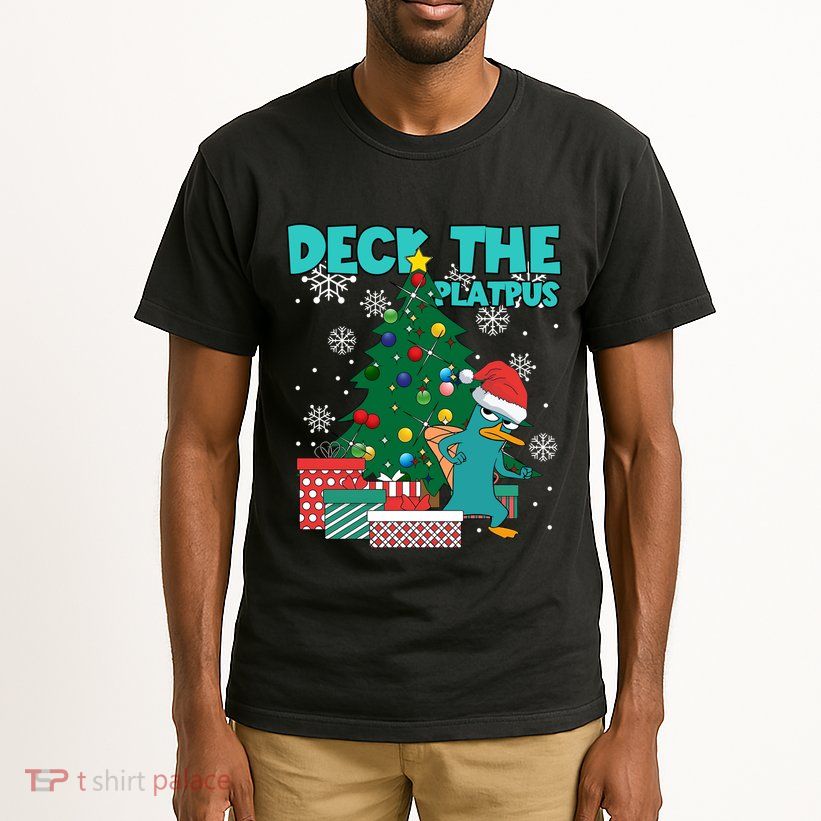 Deck The Platypus Xmas Perry Christmas Tall T-Shirt